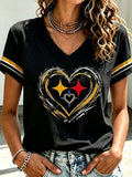 Women'S Football Printed Casual T-Shirt