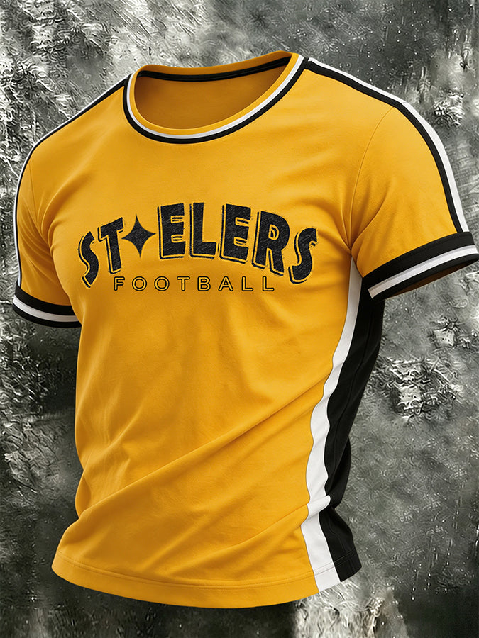 Men's Football Printed Short Sleeved T-Shirt