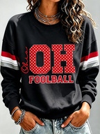 Ladies' Rugby Printed Round Neck T-Shirt