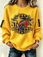 Women'S Football Printed Round Neck Sports Shirt