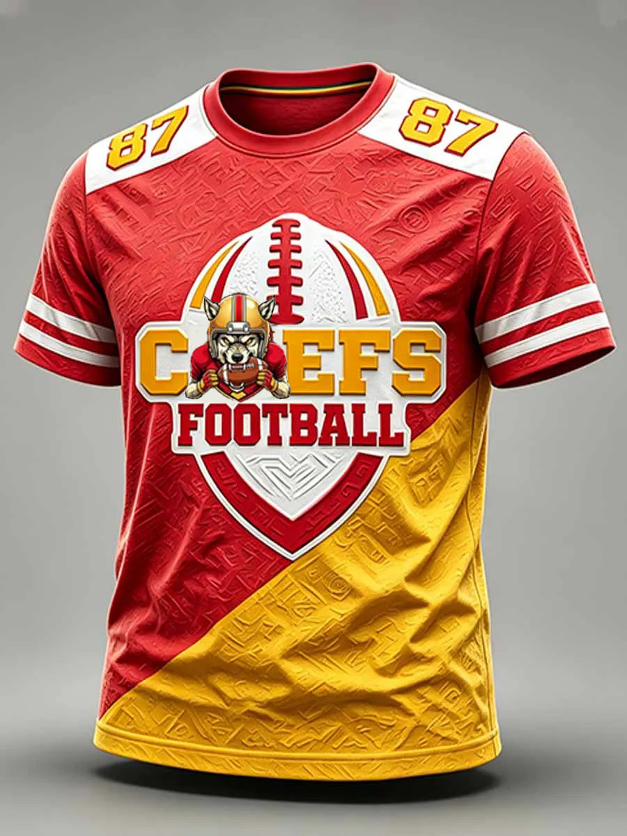 Men'S Rugby Fan Printed Casual T-Shirt