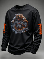 Men's Football Printed Waffle T-shirt