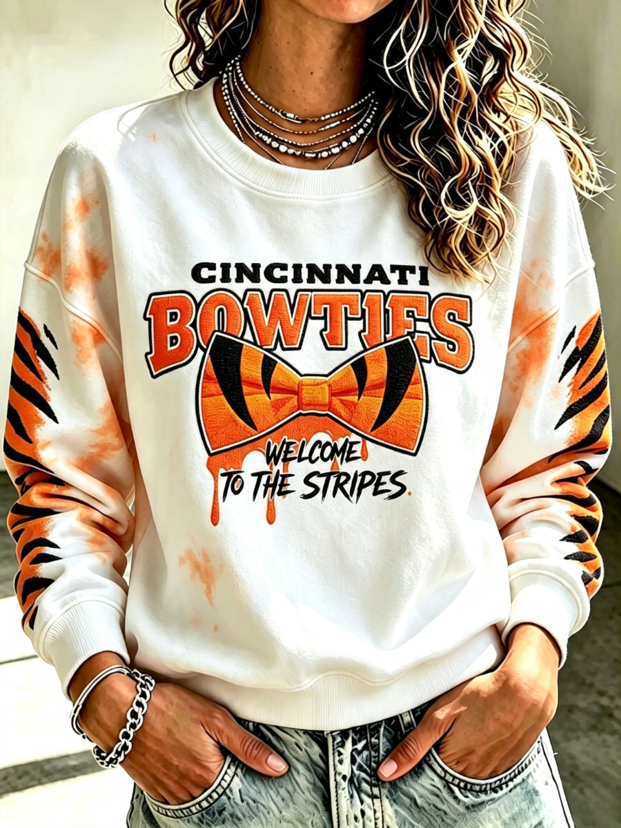 Women's Football Printed Casual Sweatshirt