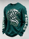 Men'S Football Game Printed Waffle T-Shirt