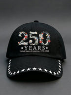 Unisex 250th Anniversary America 1776-2026 Flower Art Print Casual Hat