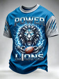Men's Football Fan Printed Casual T-Shirt