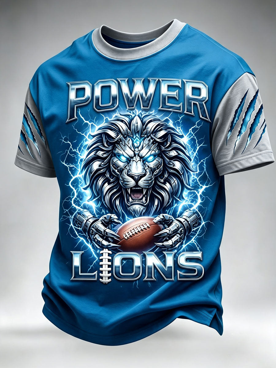 Men's Football Fan Printed Casual T-Shirt
