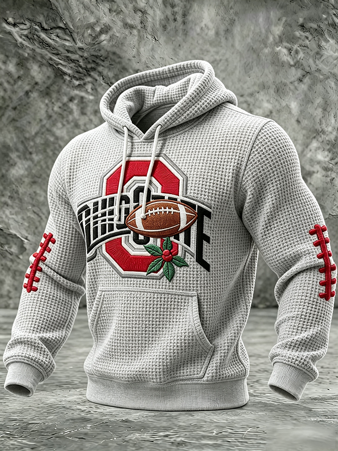 Men'S Rugby Printed Casual Hoodie