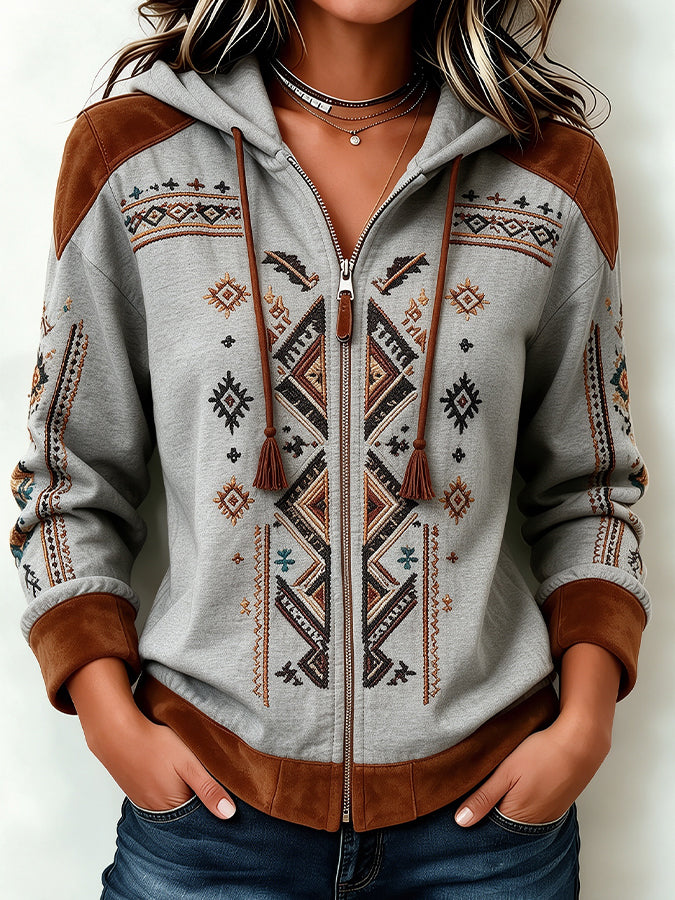 Women'S Ethnic Pattern Printed Casual Top