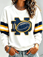 Women'S Retro Rugby Round Neck Sports Shirt
