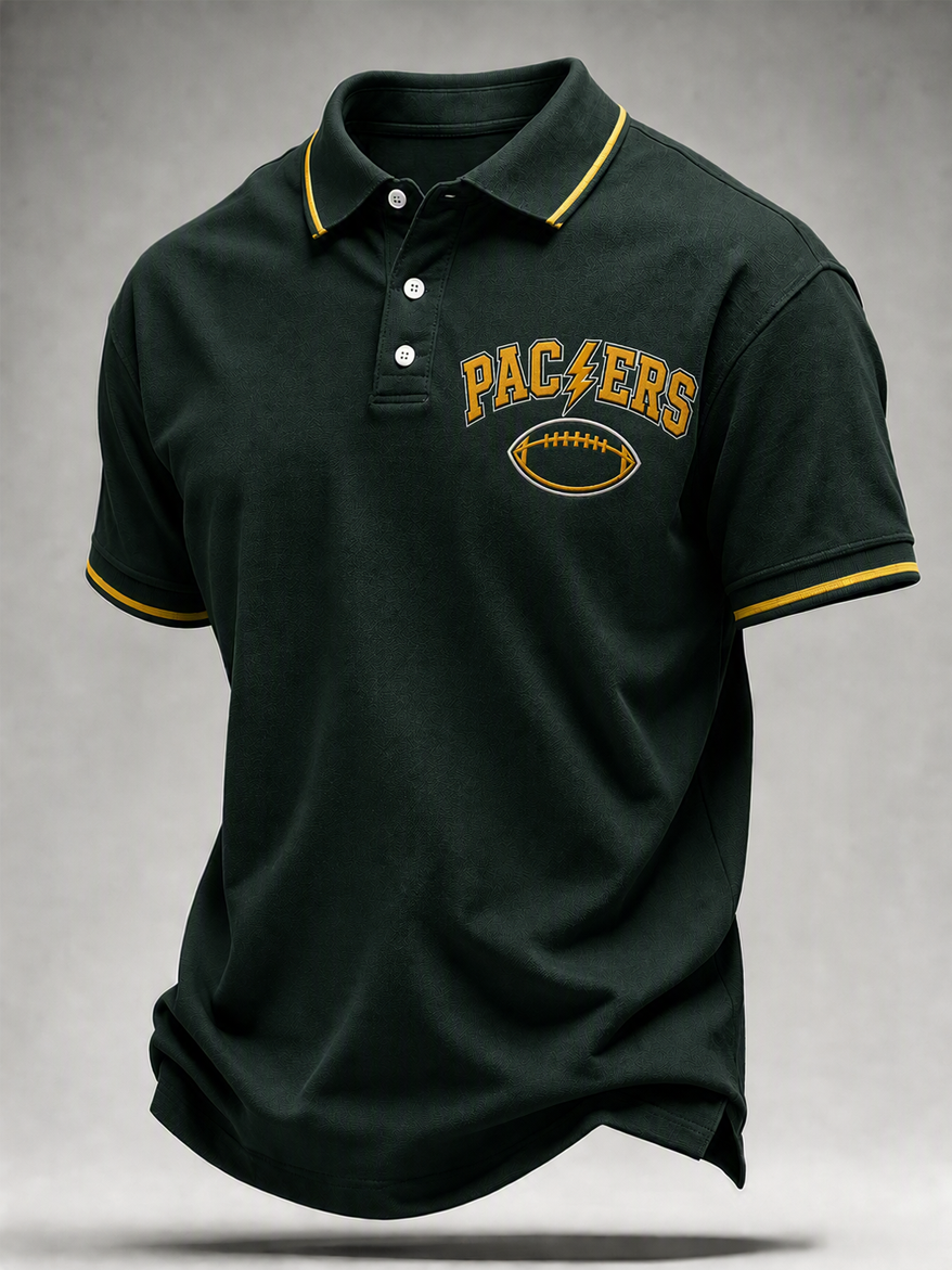 Men'S Football  Short Sleeved Polo Shirt