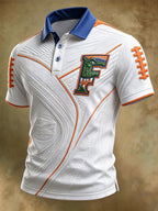 Men's Retro Rugby Collar Polo T-Shirt