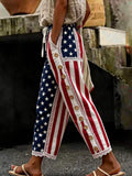 Women'S Flag Printed Casual Pants