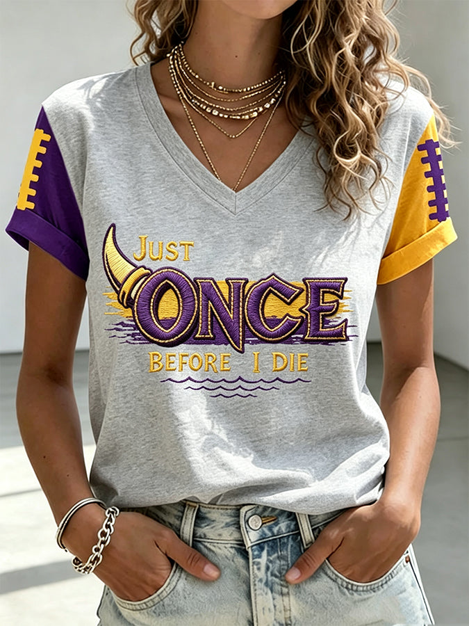 Women'S Football Print Short-Sleeve T-Shirt