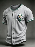 Men's Football Print Waffle V-neck Cardigan