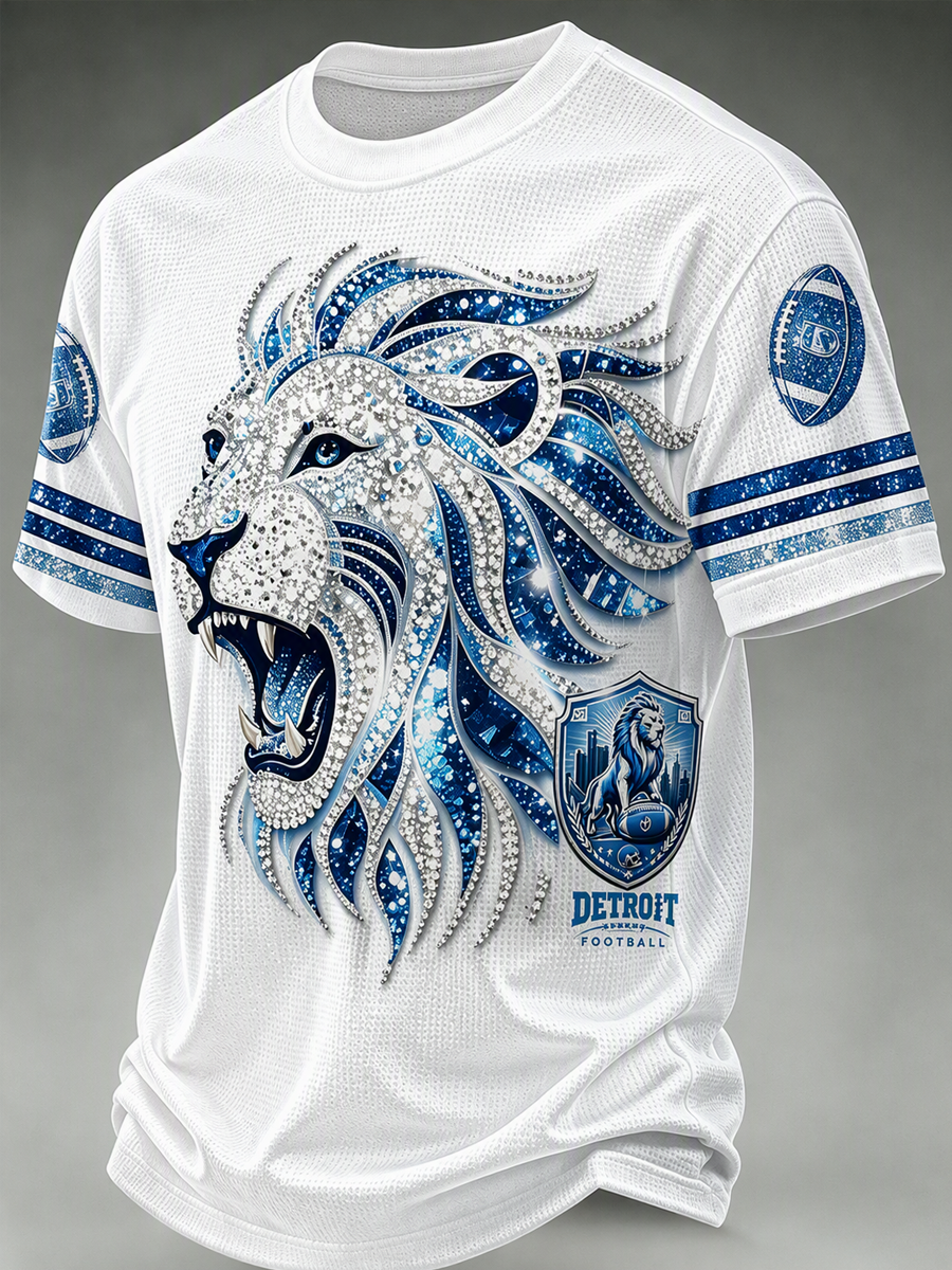 Men'S Football Print Waffle T-Shirt
