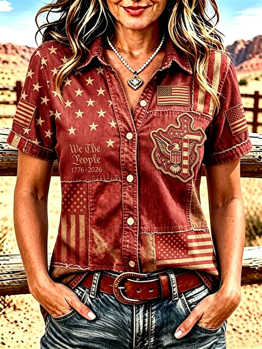 Ladies' 250th Anniversary Western Breeze Upward Short sleeved Shirt