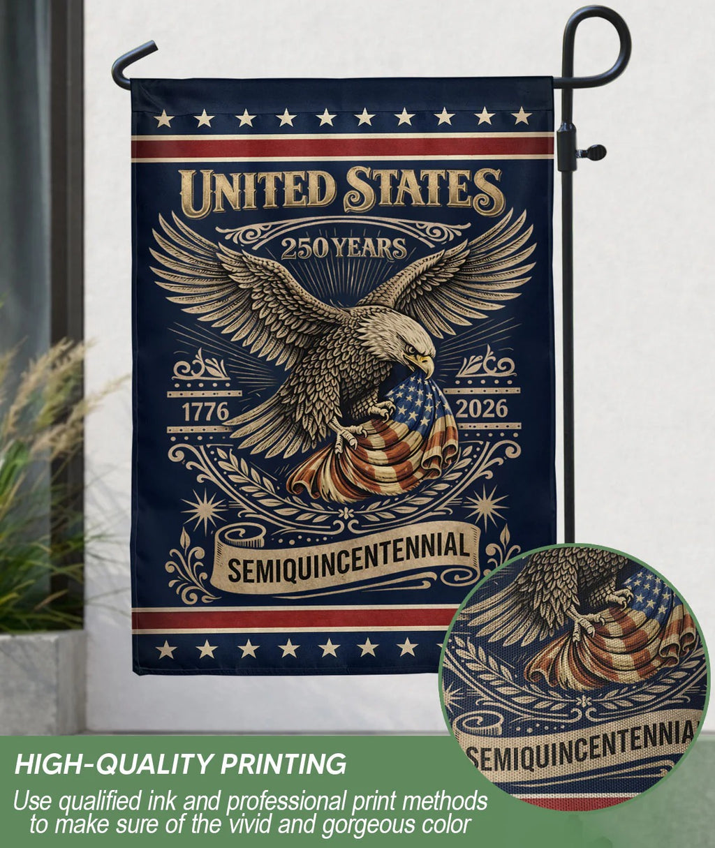 America 250Th Anniversary 1776–2026 House Flag – Patriotic Eagle USA