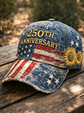 Unisex 250Th Anniversary Printed Baseball Hat