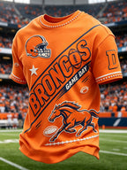 Men's Football Game Print Casual T-Shirt