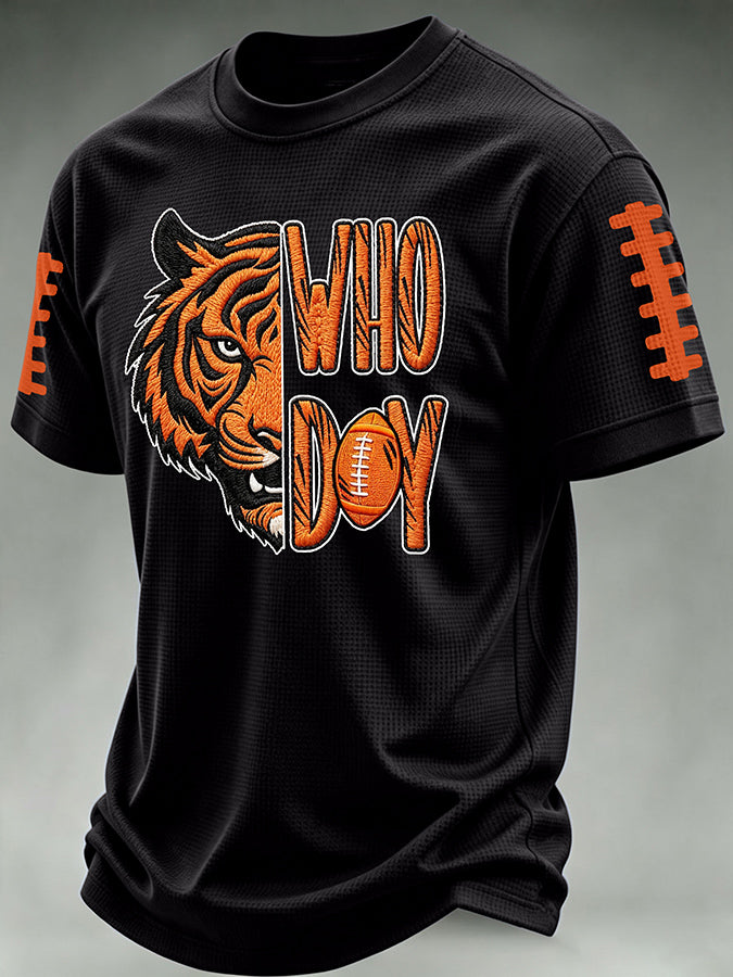 Men'S Football Print Waffle T-Shirt
