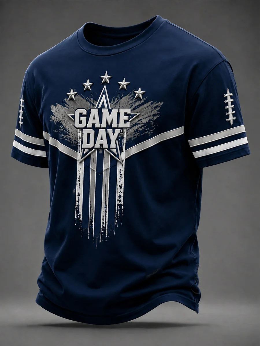 Men'S Dallas Cowboys Football Printed T-Shirt
