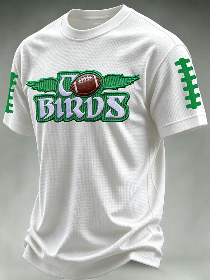 Men'S Football Print Waffle T-Shirt