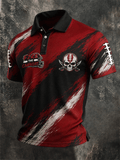 Men's Football Sports Casual Polo Shirt