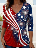 Women'S Independence Day 250Th Anniversary Printed Casual Long Sleeve T-Shirt