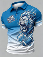 Men'S Football Fan Printed Polo Shirt