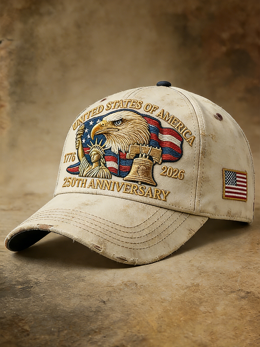 250Th Anniversary Baseball Hat For The Vintage Eagles And Statue Of Liberty