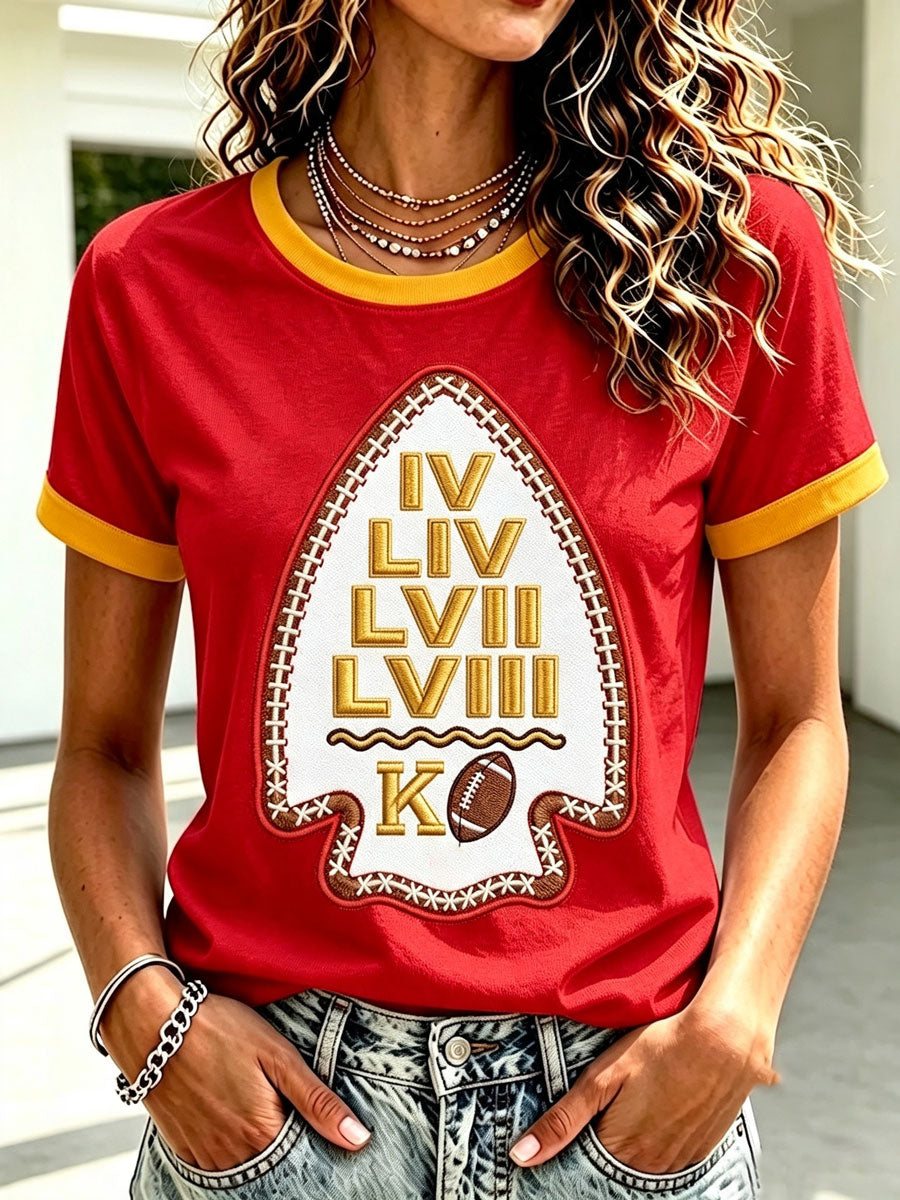 Women'S Fan Printed Round Neck T-Shirt