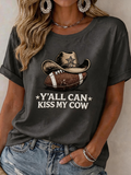 Women'S Football Printed Casual T-Shirt