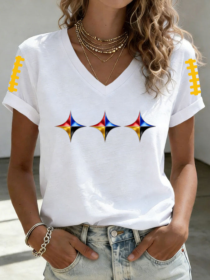 Women'S Football Print Short-Sleeve T-Shirt