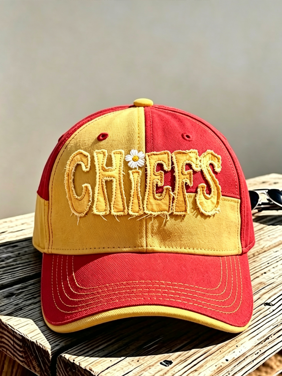 Neutral football printed casual hat