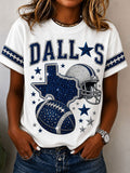 Women's Football Printed Casual T-Shirt