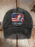 Unisex 250Th Anniversary Commemorative Casual Graffiti Baseball Cap
