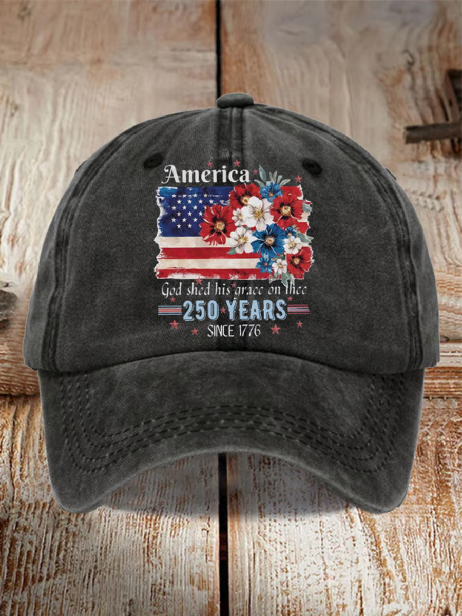 Unisex 250Th Anniversary Commemorative Casual Graffiti Baseball Cap