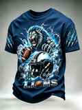 Men's Football Fan Printed Casual T-Shirt