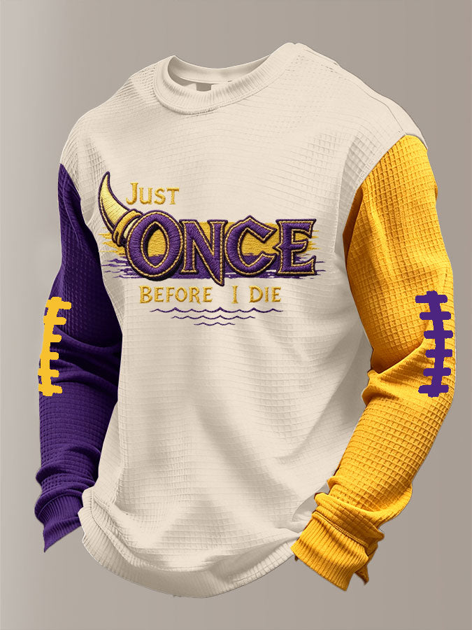 Men'S Football  Printed Waffle T-Shirt
