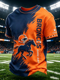 Men's Football Game Print Casual T-Shirt
