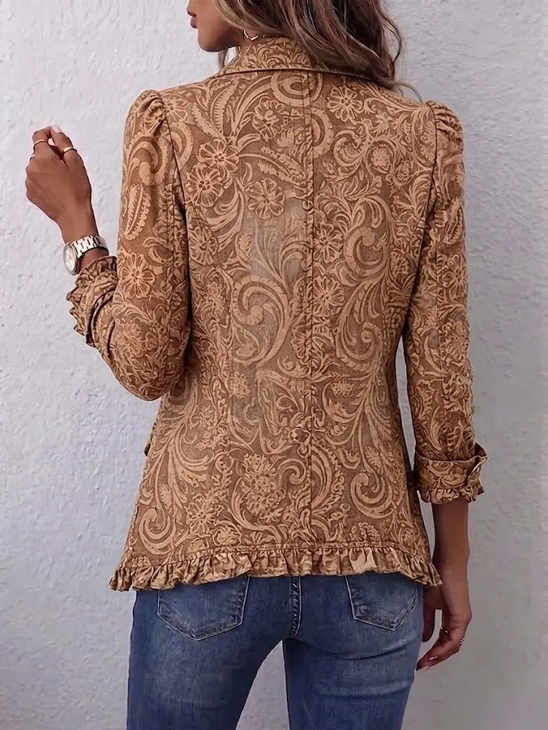 Women'S Casual Western Ruffled Jacket