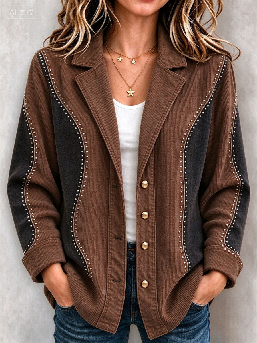 Ladies' Western Style Contrasting Coat