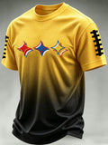 Men'S Football Print Waffle T-Shirt