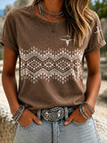Women'S Clothing Belief Western Style Art Printed Casual T-Shirt