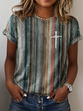 Women's Retro  Faith Print T-shirt