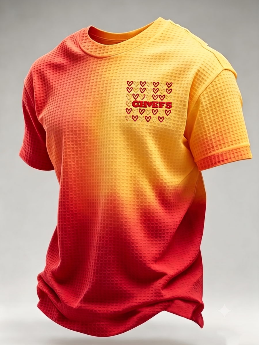 Men'S Football Fan Waffle T-Shirt