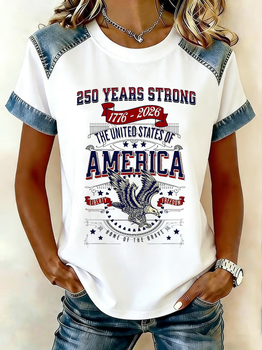 250Th Anniversary Cowboy Shoulder T-Shirt From The United States