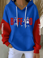 Women'S Football Casual Printed Hoodie