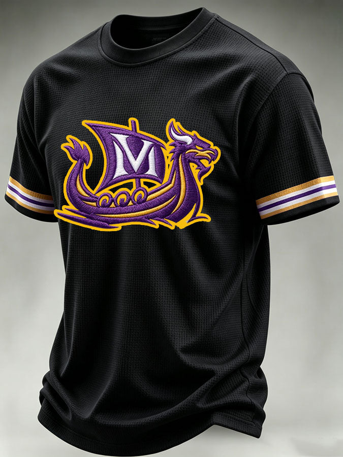 Men'S Football Print Waffle T-Shirt